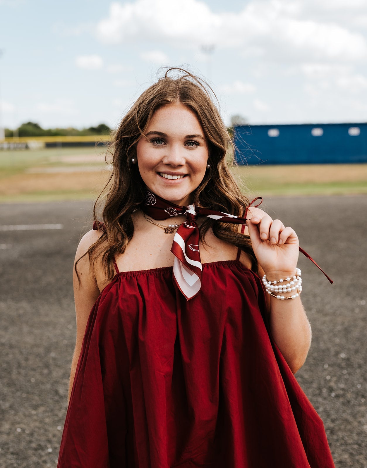 Maroon & White Gameday Scarf - Southern Soule Designs