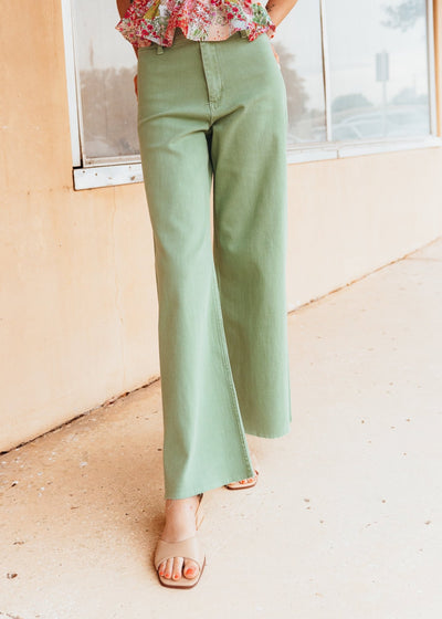 Matcha Straight Wide Leg Pants MMP623 - Southern Soule Designs