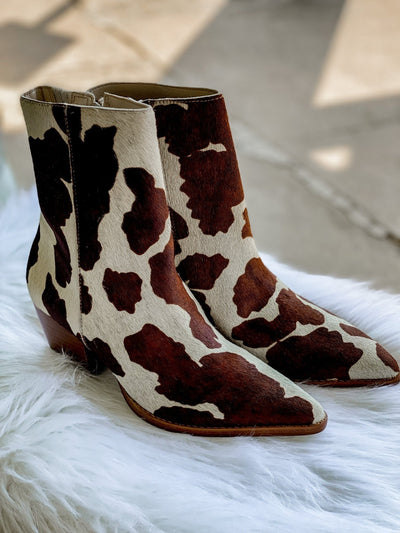 Matisse Caty Brown Cowprint Bootie - Southern Soule Designs
