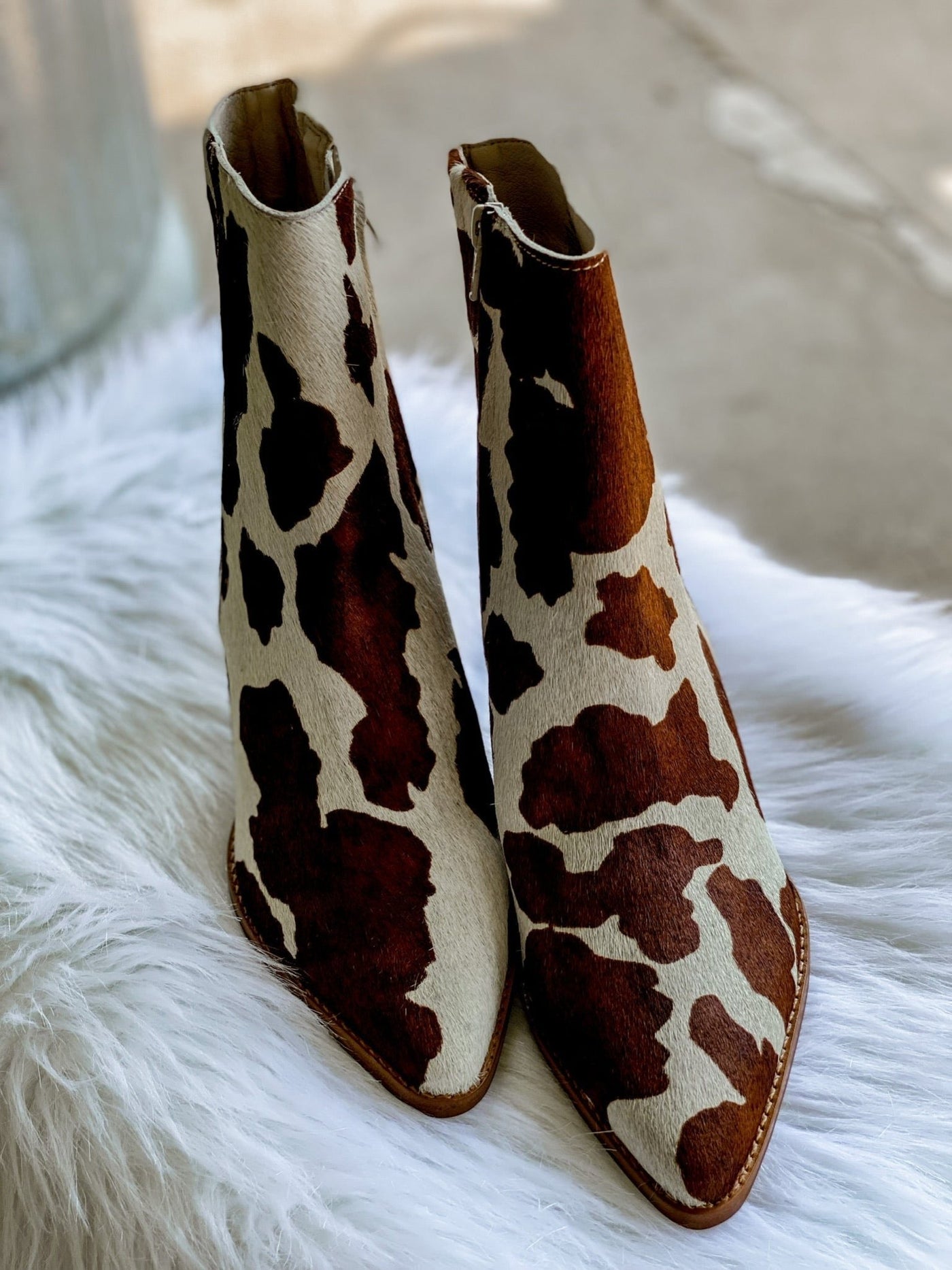 Matisse Caty Brown Cowprint Bootie - Southern Soule Designs