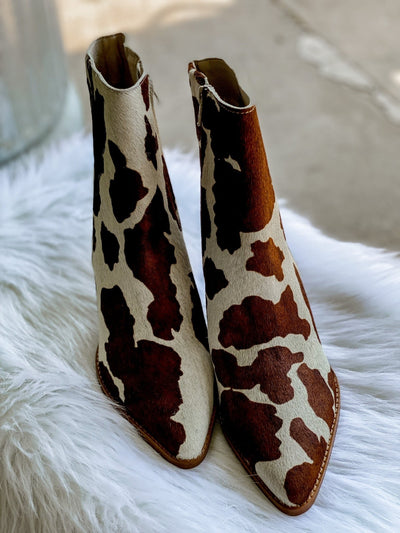 Matisse Caty Brown Cowprint Bootie - Southern Soule Designs