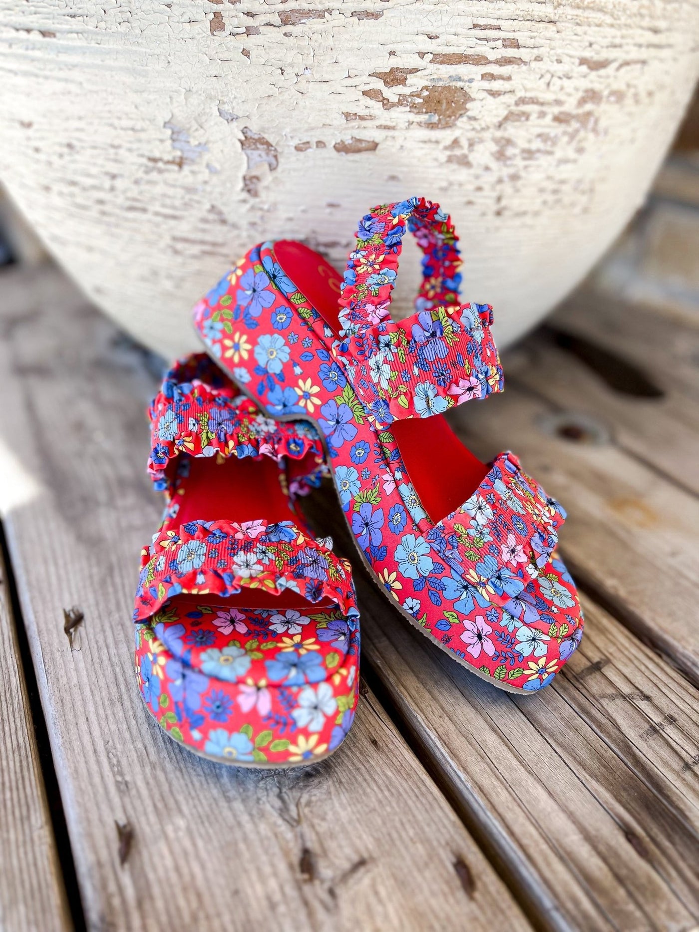 Matisse Jean Red Floral - Southern Soule Designs