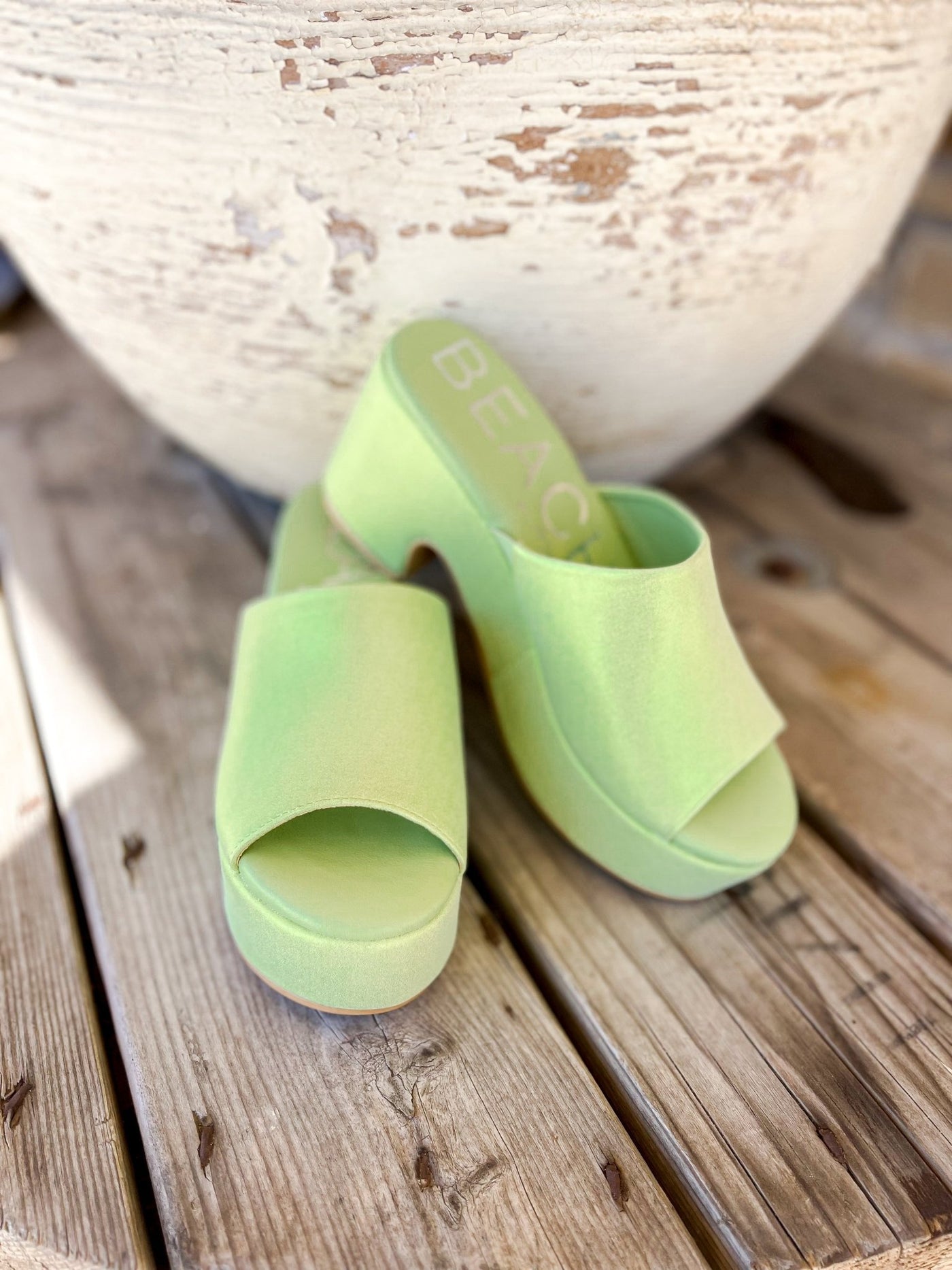 Matisse Terry Lime Platform Heel - Southern Soule Designs