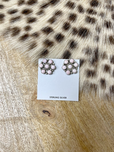 Maxine Ramirez Pink Concho Cluster Stud - Southern Soule Designs
