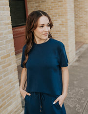 McKenzie Navy Top - Southern Soule Designs