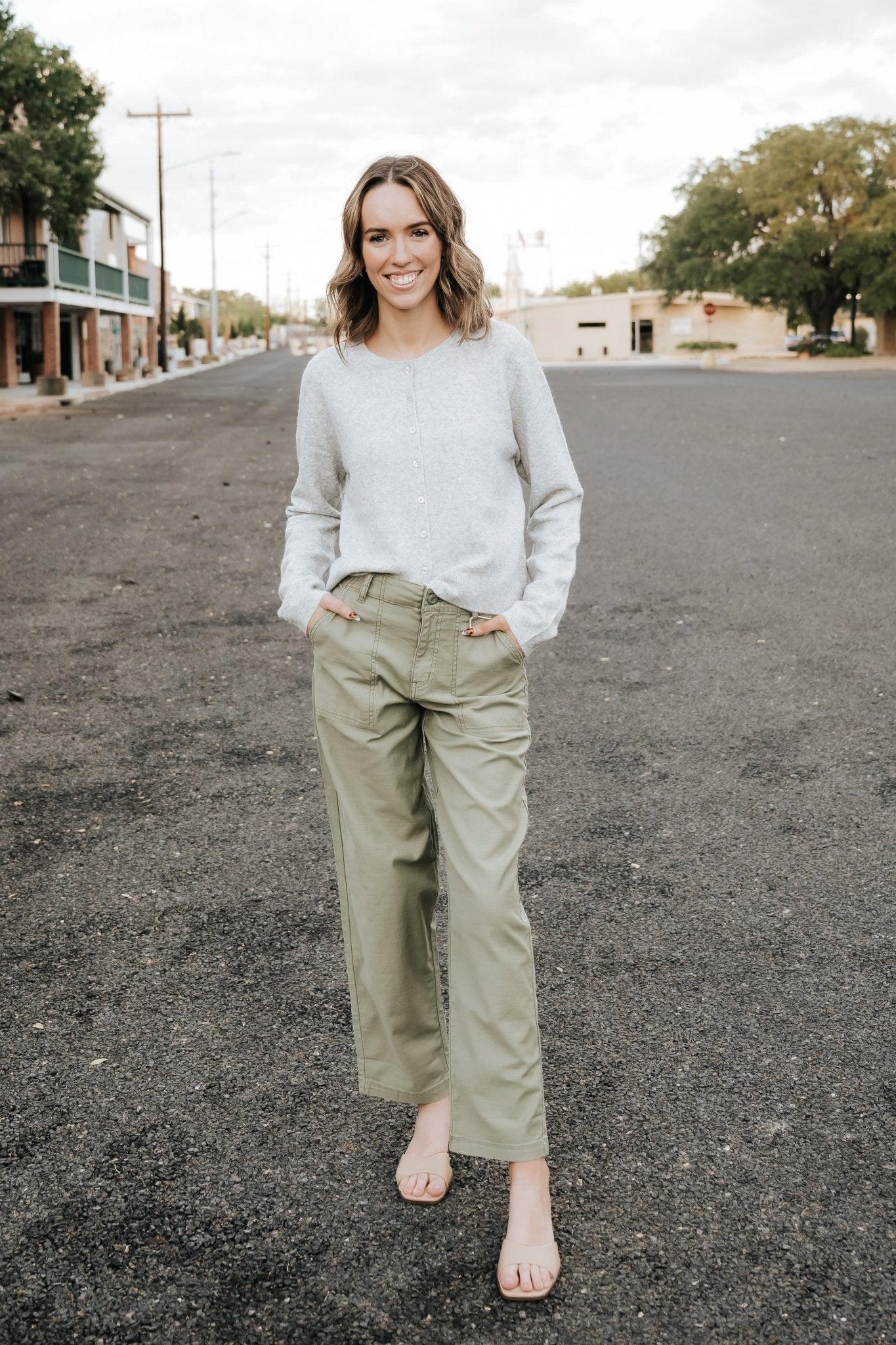 Medina Cardigan Light Heather Grey ZW251267 - Southern Soule Designs