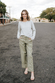 Medina Cardigan Light Heather Grey ZW251267 - Southern Soule Designs