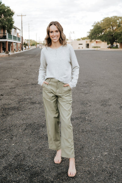 Medina Cardigan Light Heather Grey ZW251267 - Southern Soule Designs