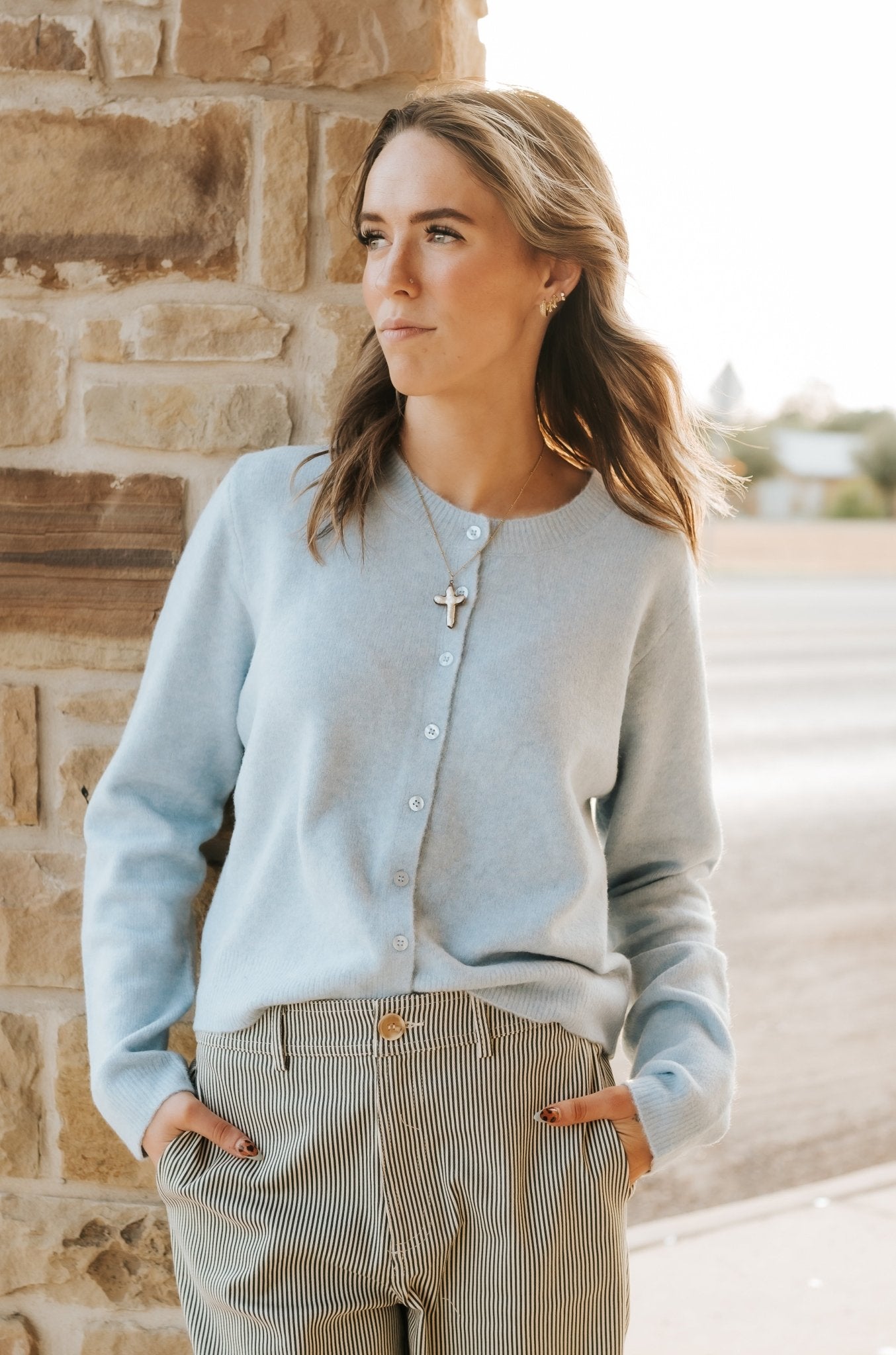 Medina Cardigan Serene Blue ZW251267 - Southern Soule Designs