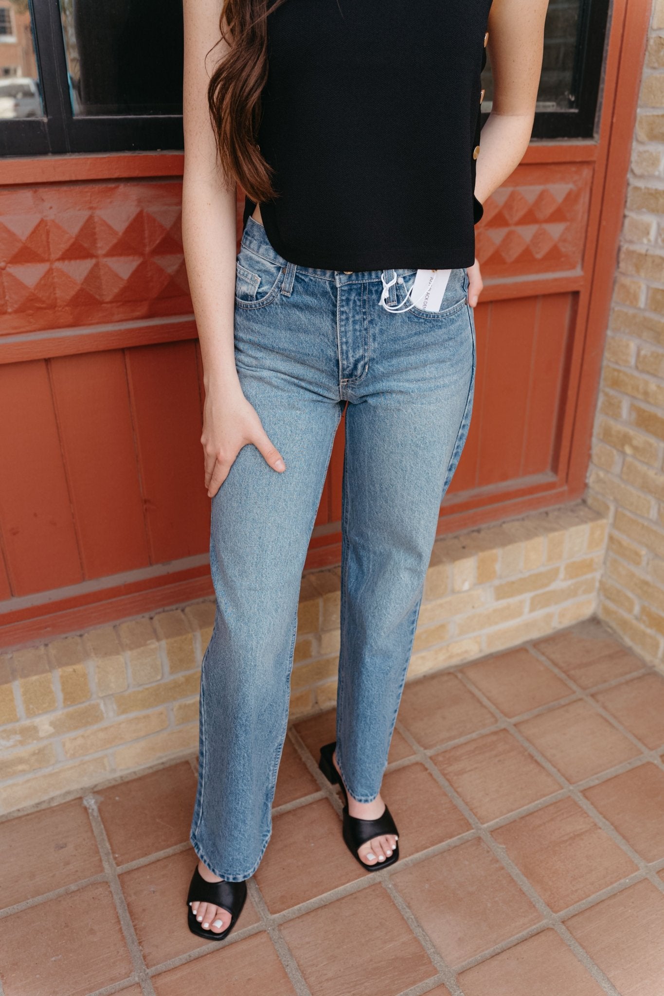 Medium Wash Relaxed Straight Jean BP470N - Southern Soule Designs