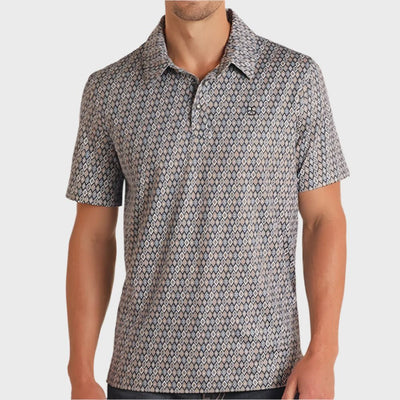 Men's Dark Grey Short Sleeve Polo Snap TM51T05705 - Southern Soule Designs