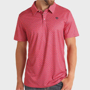 Men's Geo Print Polo Hot Pink BM51T06001 - Southern Soule Designs