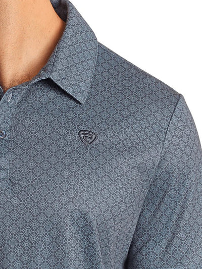 Men's Geo Print Polo Navy BM51T05994 - Southern Soule Designs