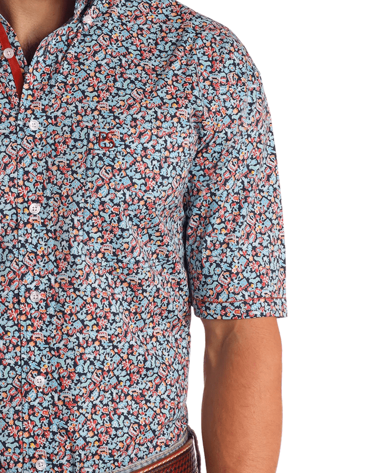 Men's Navy Short Sleeve Shirt RMB3S05677 - Southern Soule Designs