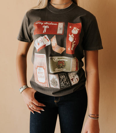 Merry And Bright Match Box Graphic Tee - Southern Soule Designs