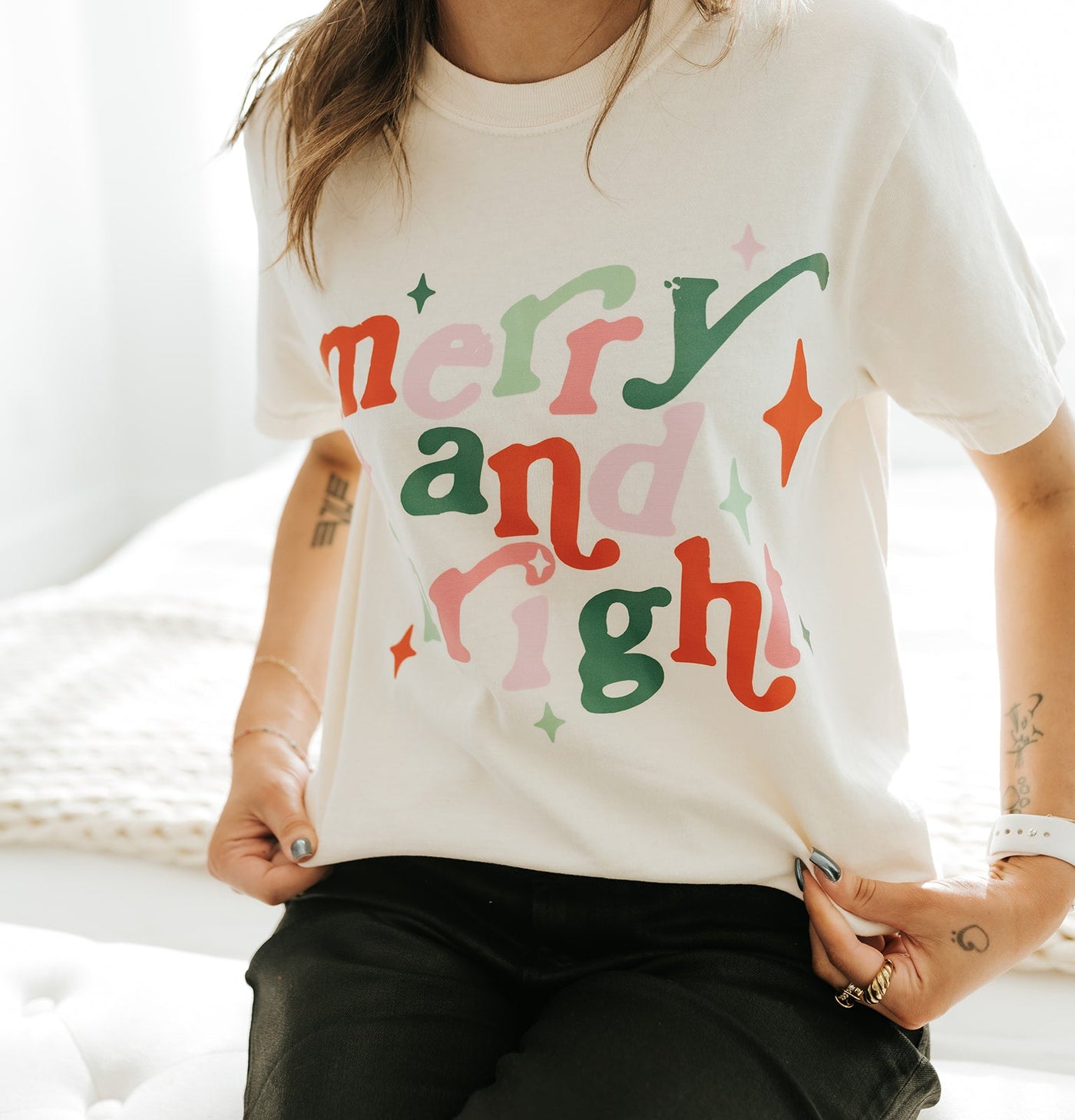 Merry & Bright Graphic Tee - Southern Soule Designs