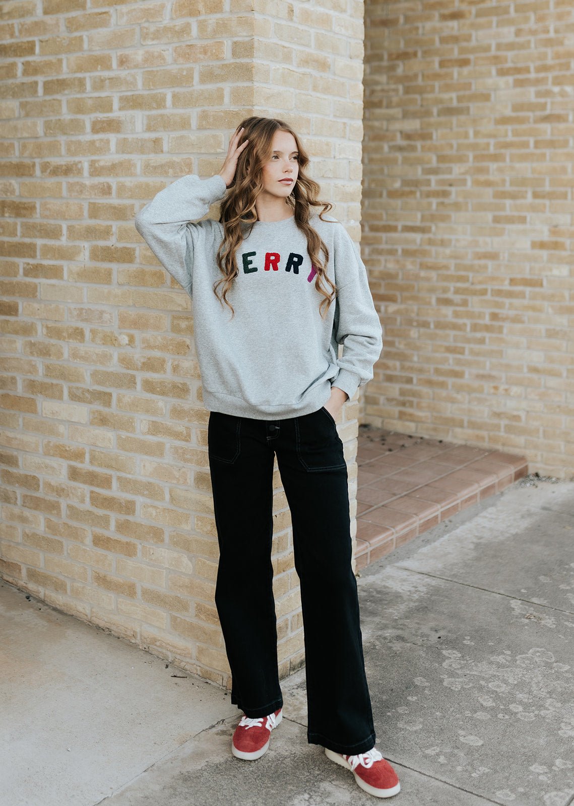 Merry Sunday Sweatshirt Classic Heather Grey ZLT254944 - Southern Soule Designs