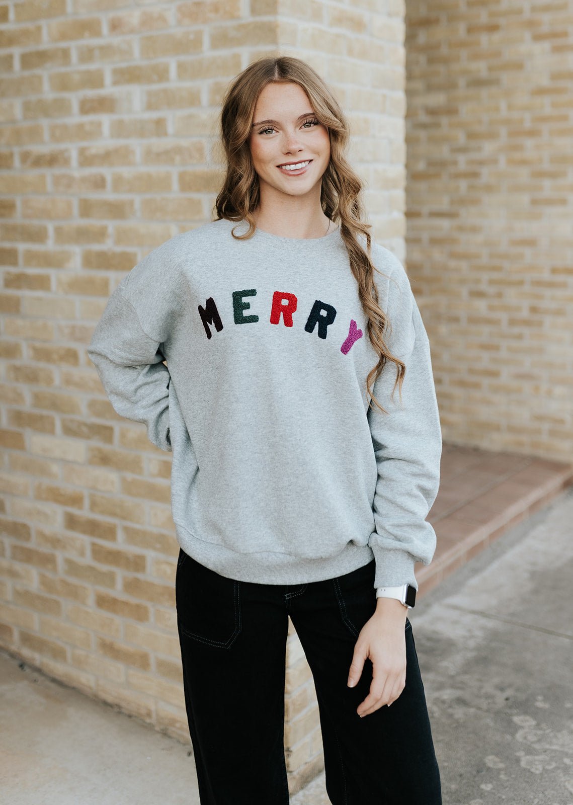 Merry Sunday Sweatshirt Classic Heather Grey ZLT254944 - Southern Soule Designs