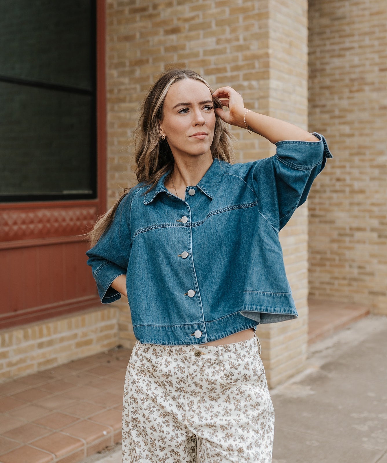 Mid Blue Cristo Jacket - Southern Soule Designs