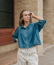 Mid Blue Cristo Jacket - Southern Soule Designs