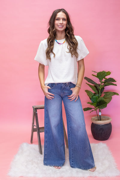 Mid Rise Super Wide Jean KC8731M - Southern Soule Designs