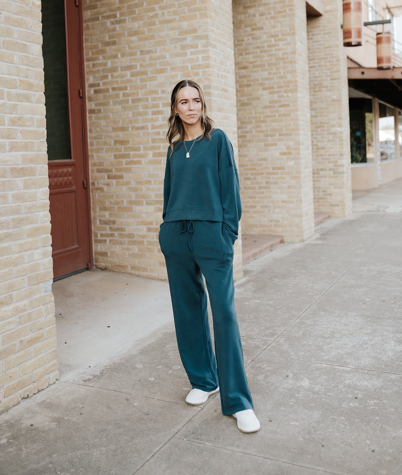 Midnight Navy Simple Scuba Wide - Leg Pant KP5289 - Southern Soule Designs