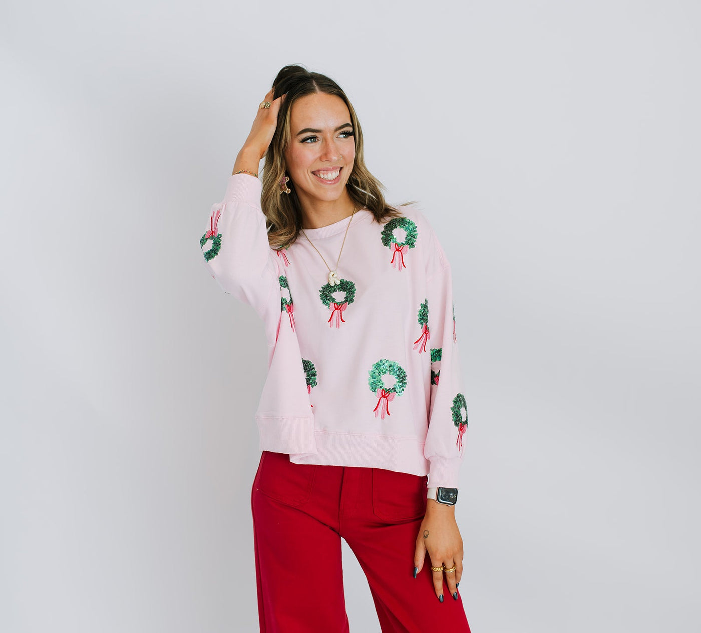 Millie Wreaths Sweatshirt - Southern Soule Designs