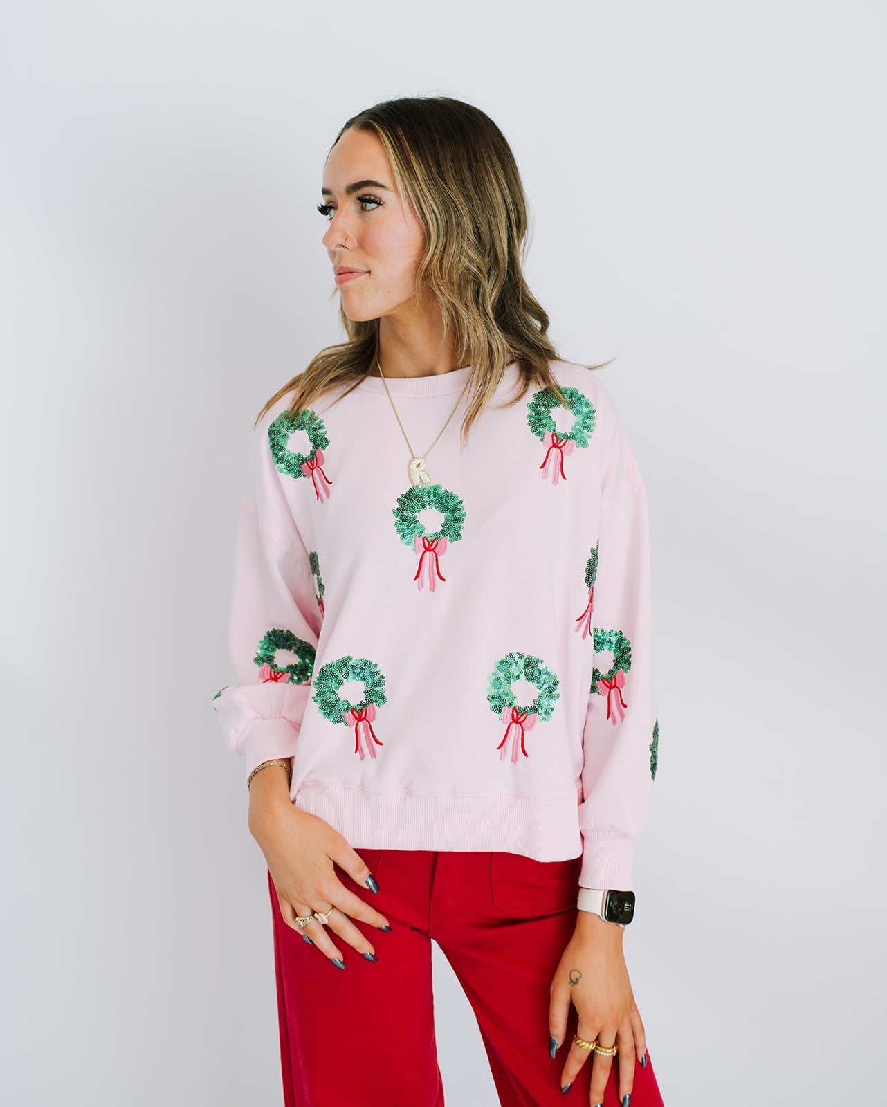 Millie Wreaths Sweatshirt - Southern Soule Designs