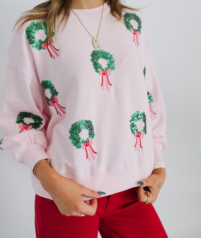 Millie Wreaths Sweatshirt - Southern Soule Designs