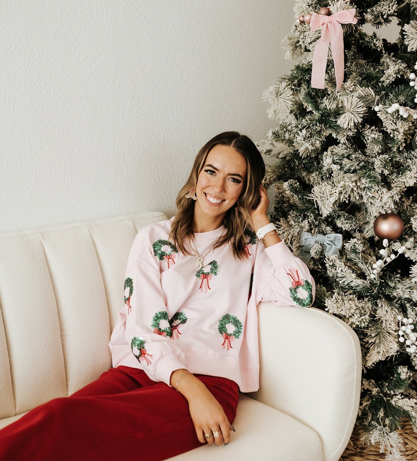 Millie Wreaths Sweatshirt - Southern Soule Designs