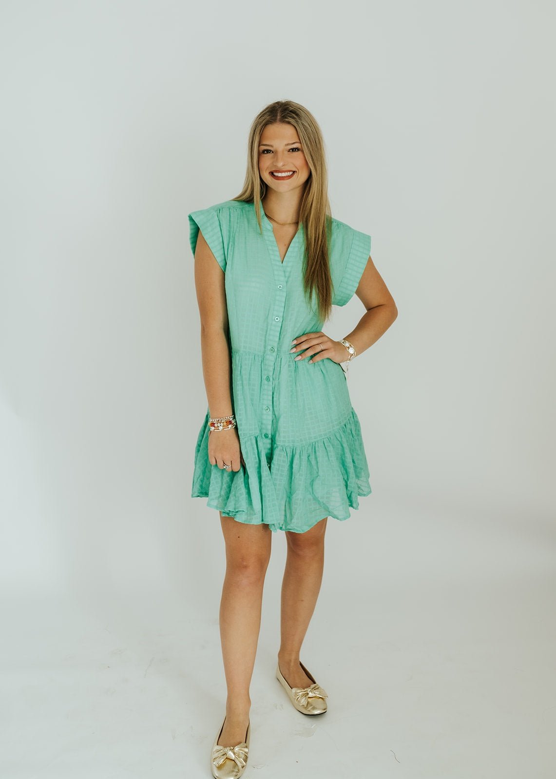 Mint Sleeveless Dress WG50428 - Southern Soule Designs
