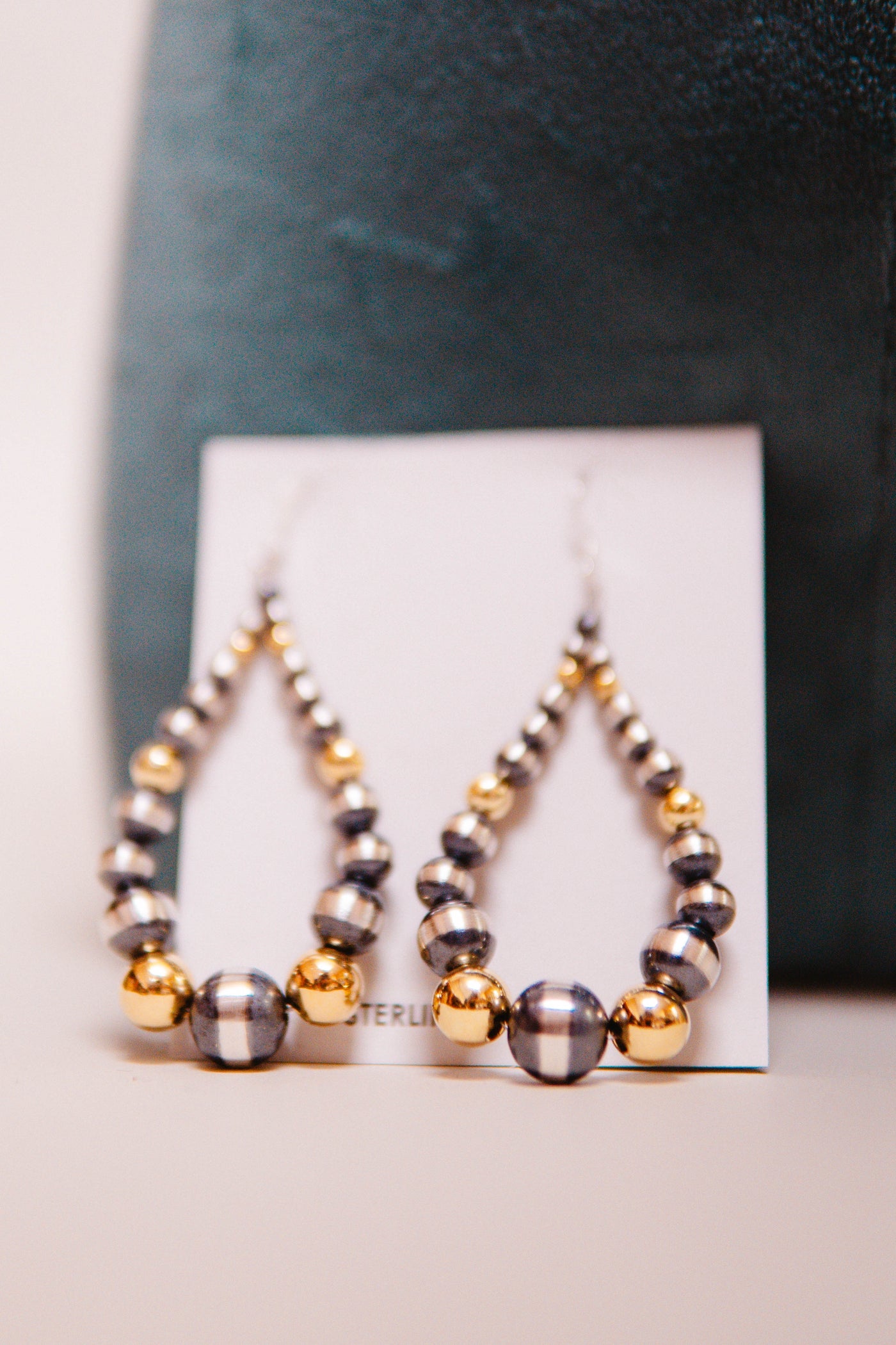 Gold/Silver Pearl Teardrop Earring