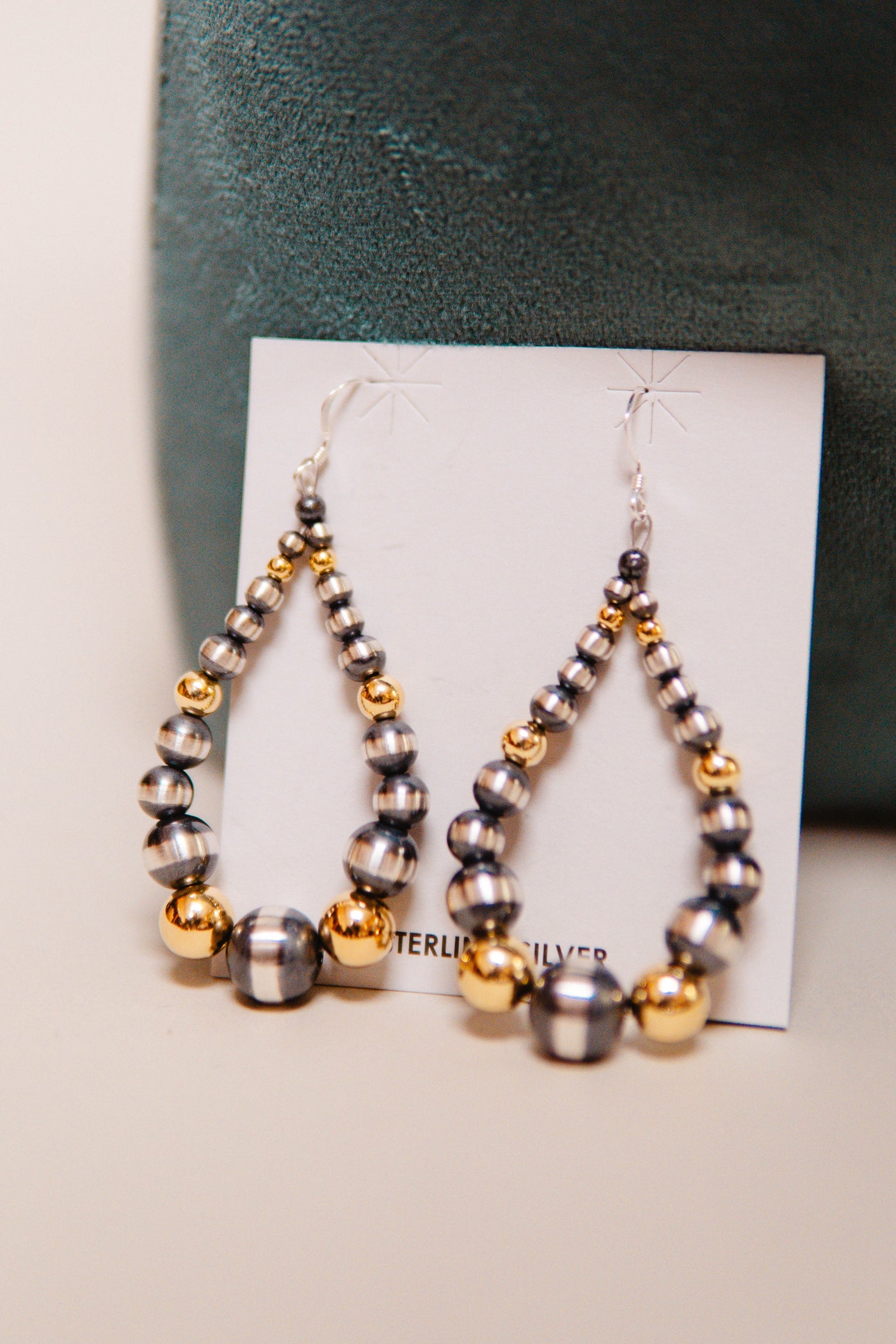 Gold/Silver Pearl Teardrop Earring