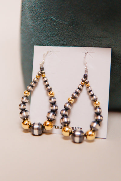 Gold/Silver Pearl Teardrop Earring