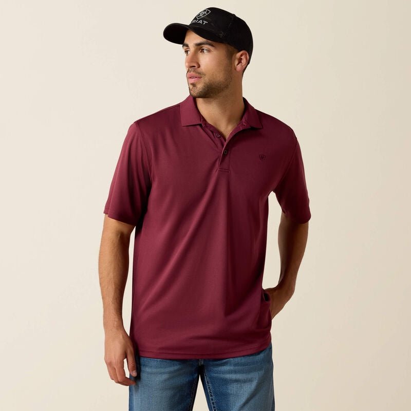 MNS Tek SS Polo Maroon - Southern Soule Designs