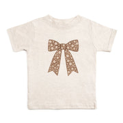 Mocha Floral Bow Patch Short Sleeve Tee - GST-418 - Southern Soule Designs