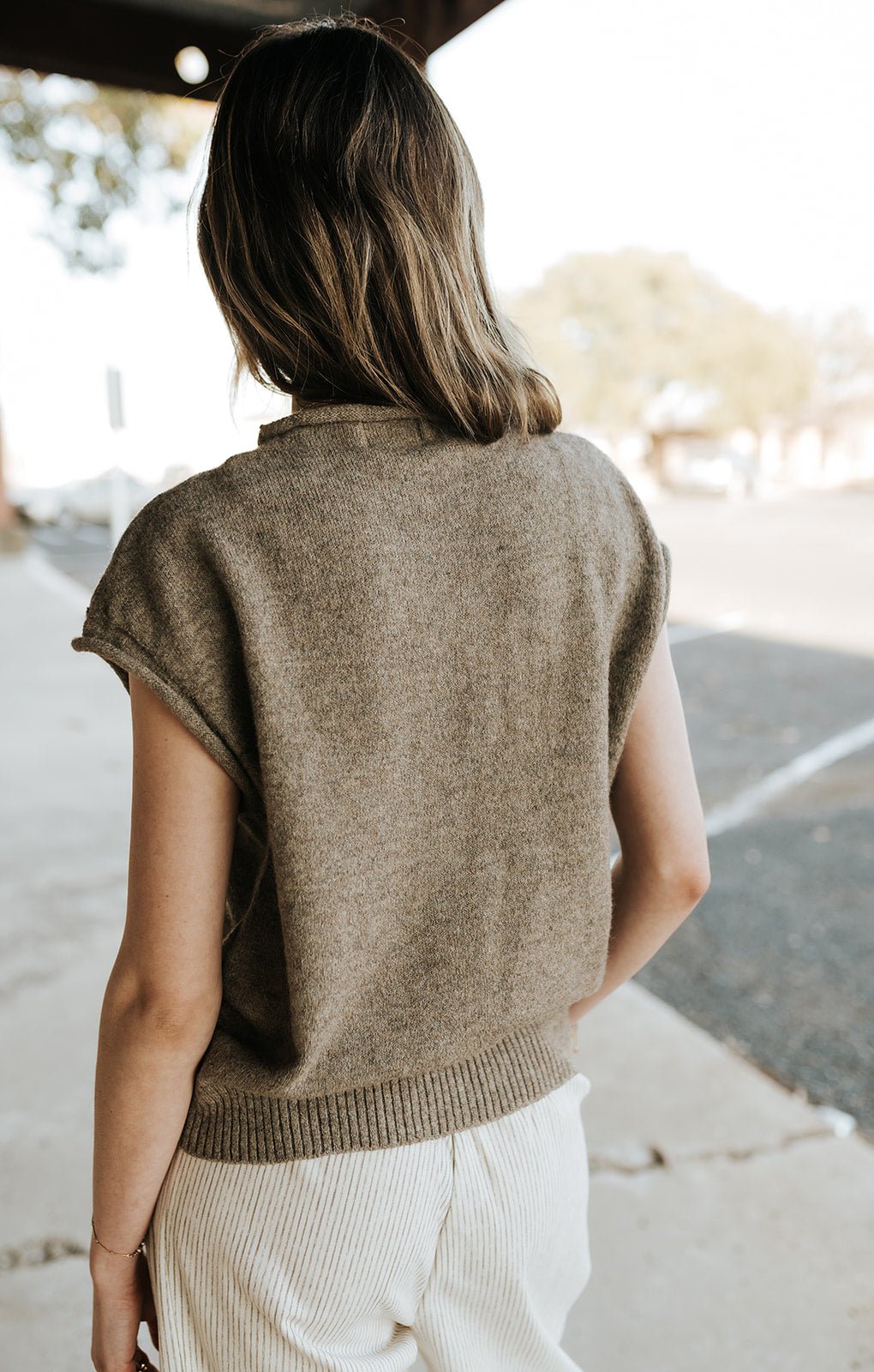 Mocha Sweater Vest Cardigan TBW13702 - Southern Soule Designs