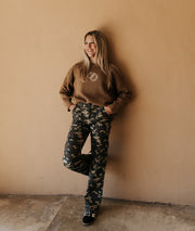 Mocha/Cream Double Horshoe Sweater WL25 - 11155 - Southern Soule Designs