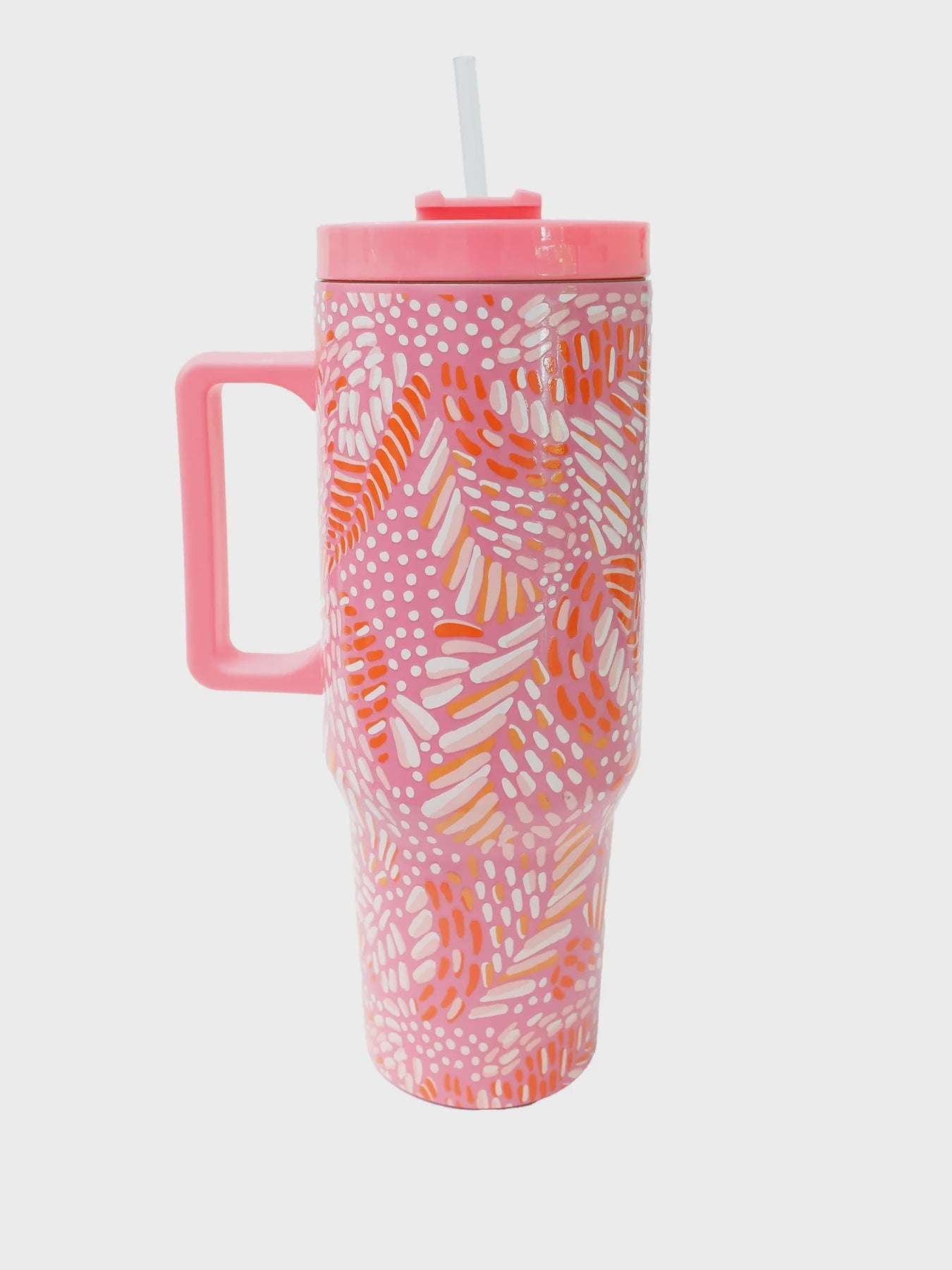 Mosaic Meadow Pink To Go Tumbler 40oz - Southern Soule Designs