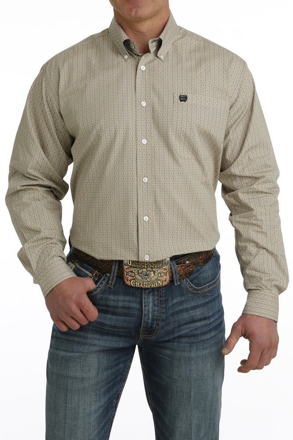 MTW1105719 MNS LS Khaki Print - Southern Soule Designs