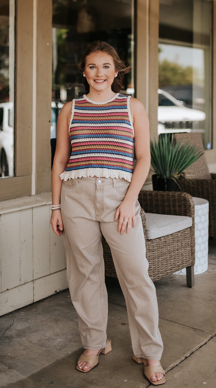 Multi Color Sleeveless Top T6794 - Southern Soule Designs
