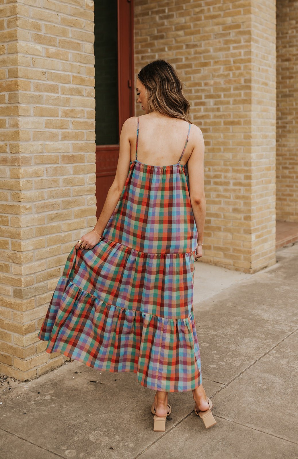 Multicolor Plaid Maxi Dress WL25 - 12480 - Southern Soule Designs