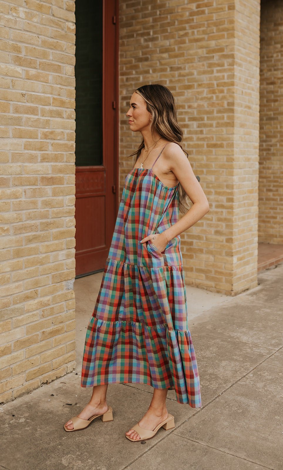 Multicolor Plaid Maxi Dress WL25 - 12480 - Southern Soule Designs