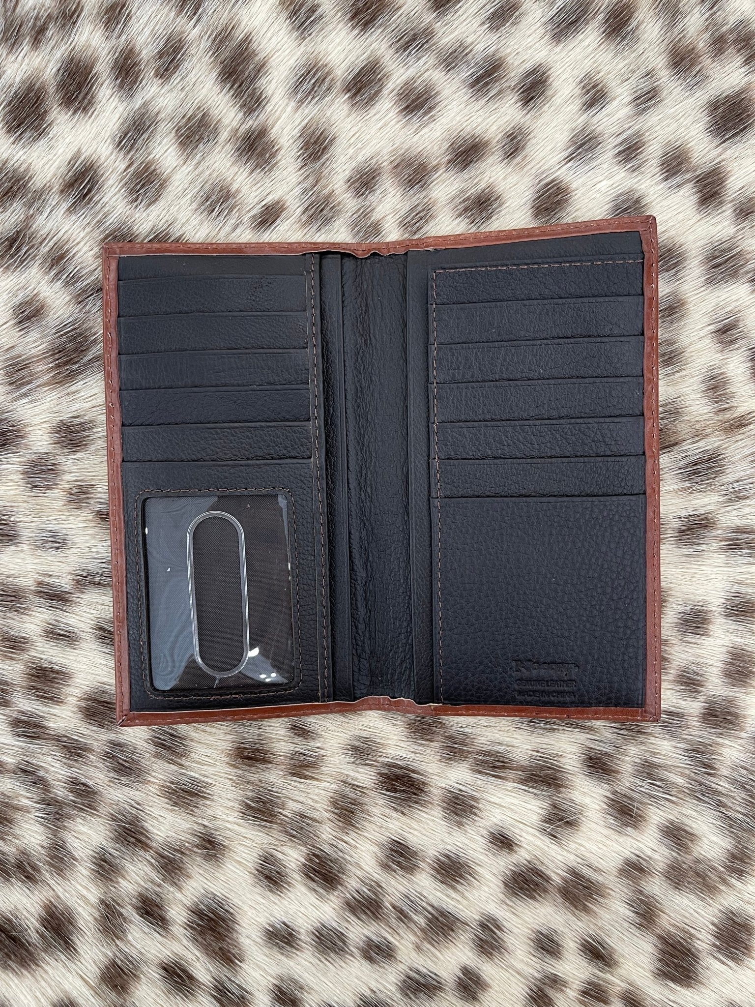 N5417933 Nocona Men's Western Wallet Rodeo Buck Lace Underlay Turquoise - Southern Soule Designs