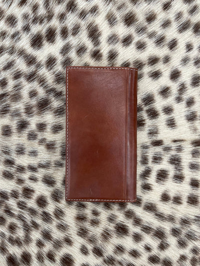 N5417933 Nocona Men's Western Wallet Rodeo Buck Lace Underlay Turquoise - Southern Soule Designs