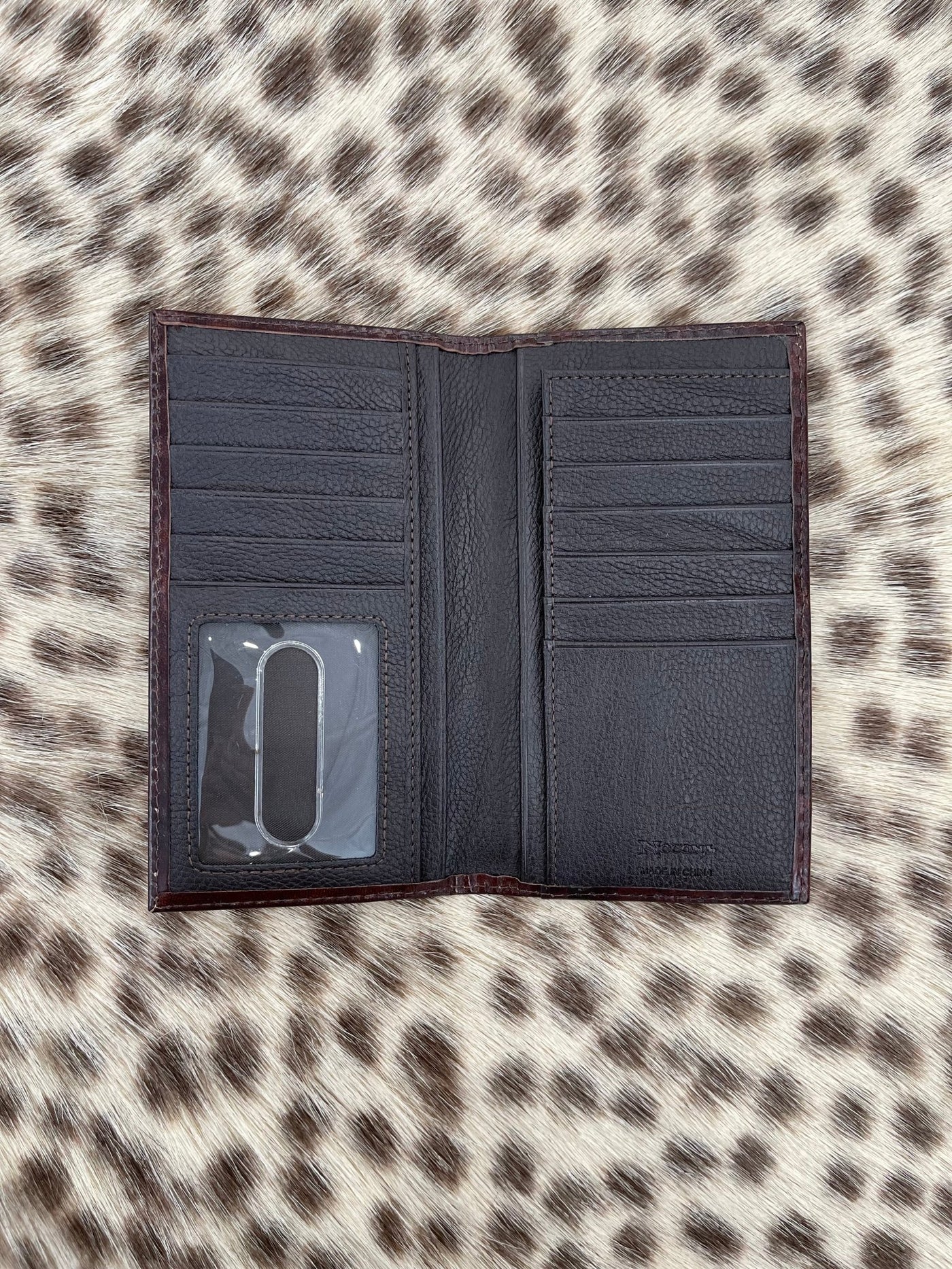 N5487044 Nocona Dark Brown Diagonal Cross Men's Rodeo Wallet/Checkbook Cover - Southern Soule Designs