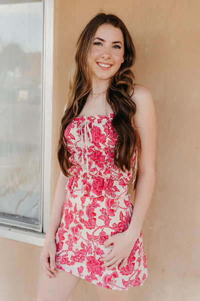 Cherry Blossom Floral Smocking Cami Top BRT2719-2