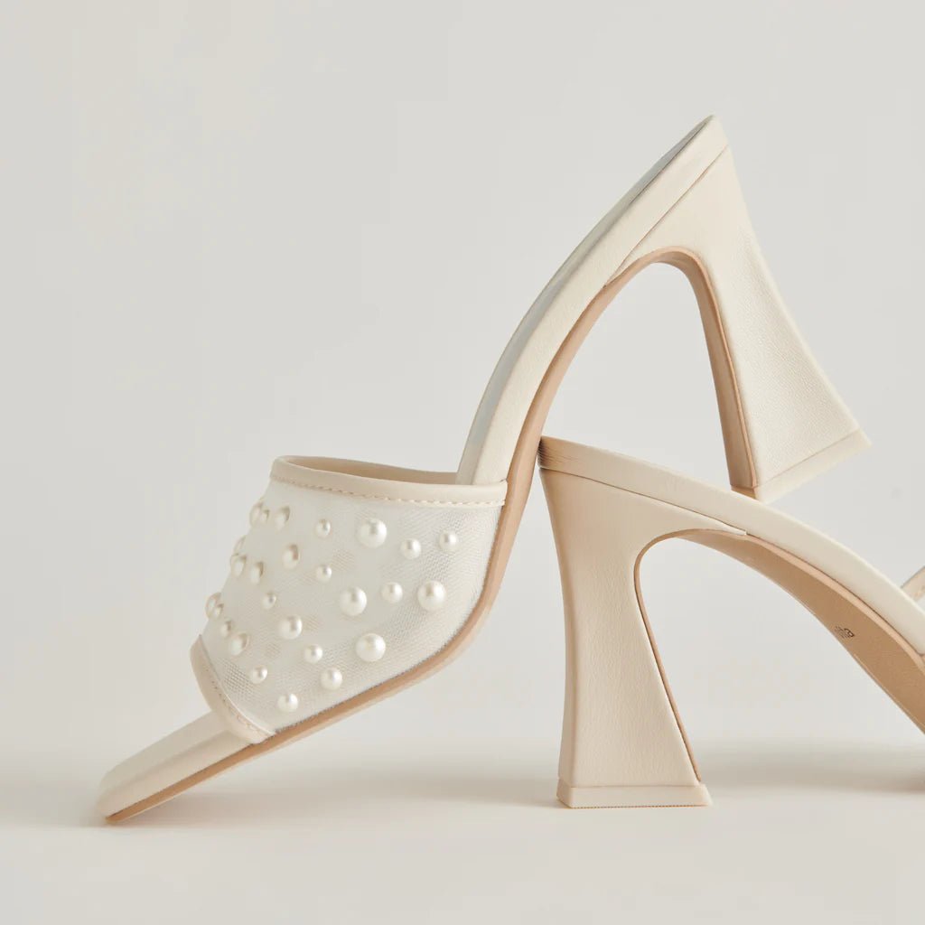 Narda Pearl Ivory Mesh Heel - Southern Soule Designs