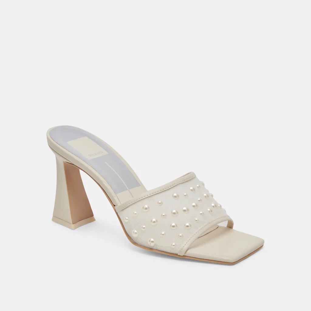 Narda Pearl Ivory Mesh Heel - Southern Soule Designs