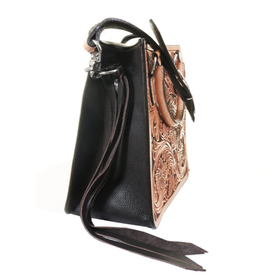 Natural Leather Square Tote SQT24 - Southern Soule Designs